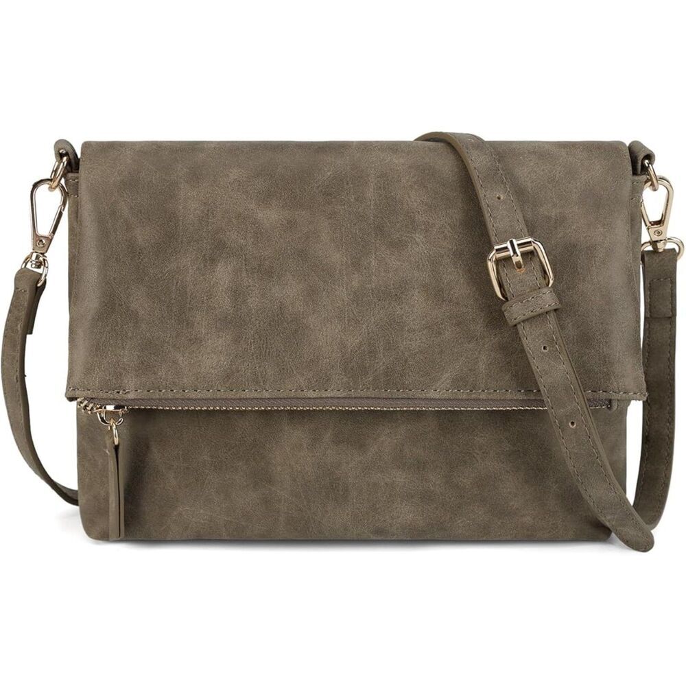 Women Mud Imported PU Leather Fashion Cross Body Purse Shoulder Bag